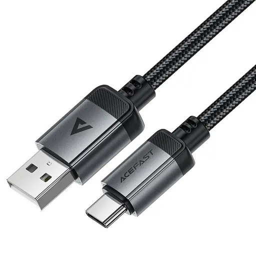 Кабель Acefast C20-04 USB-A to USB-C aluminum alloy charging data cable чорний - фото 3