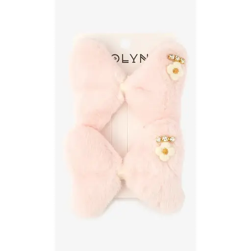 Заколки для девочки Polin 2 шт 4048A-6 Розовый - фото 1