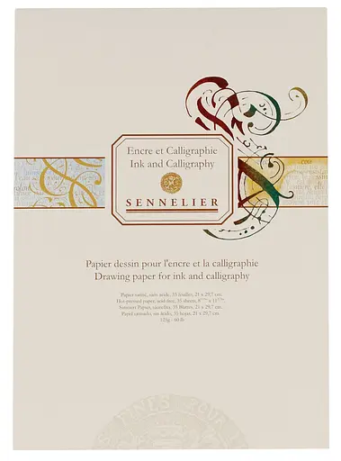 Блокнот склейка для каллиграфииSennelier, 35 листов, 125 г/м, 21x29,7 см (A4)