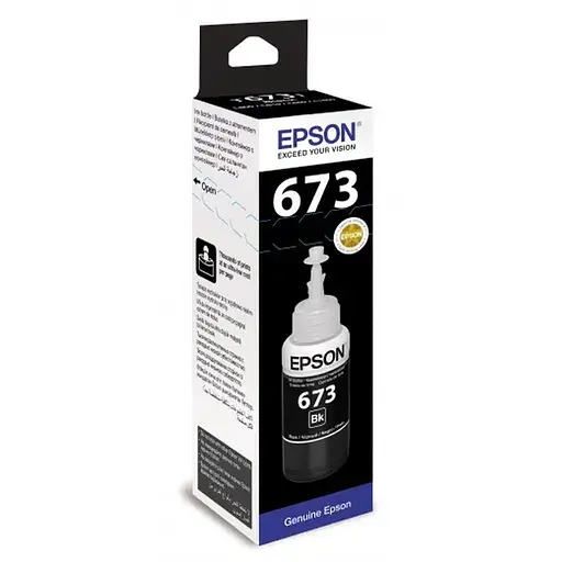 Чорнило Epson 673, Black, для L800/805/810/850/1800, 70 мл (C13T67314A)