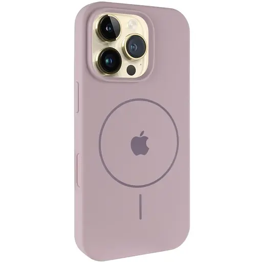 Чехол Epik Silicone Case Full Protective AA V2 with MagSafe для Apple iPhone 16 Pro Max 6.9 Серый/Lavender