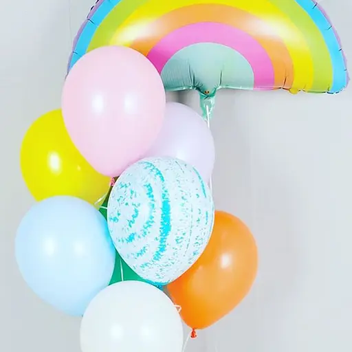 Шарик воздушный латексный 30 см (100) макарун синий, IDEA7-DL-022 - фото 5