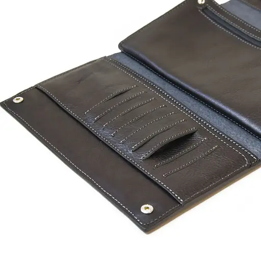 Женский кожаный кошелек Grande Pelle 13х22х2 см acs0029350 - фото 5