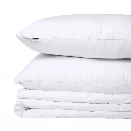 Летний постельный комплект MirSon Line Satin Light Pro Snow White Ecosilk Односпальный (2200010972238) - фото 9