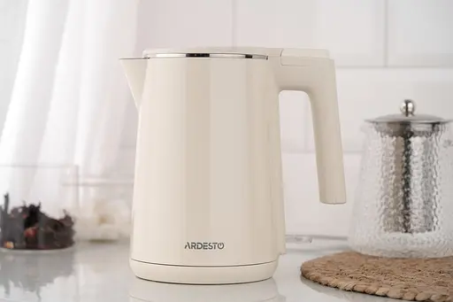 Електрочайник Ardesto EKL-F1BG 1 л подвійні стінки Strix бежевий - фото 2