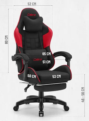 Крісло Cabro C501 Black-Red тканина - фото 10