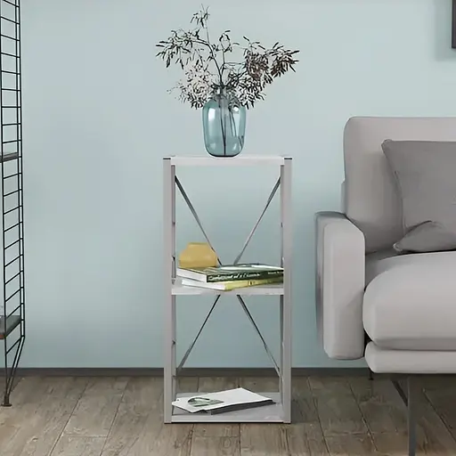 Этажерка 3/34 Ferrum-decor Серии Коннект 73x34x28 серый ДСП Бетон 16мм (FRD-105545)