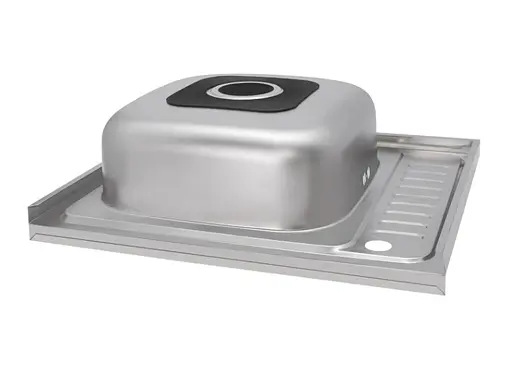 Кухонная мойка Brinex 6050-L 0.6 мм, накладная BRIN6050LSAT06 - фото 4