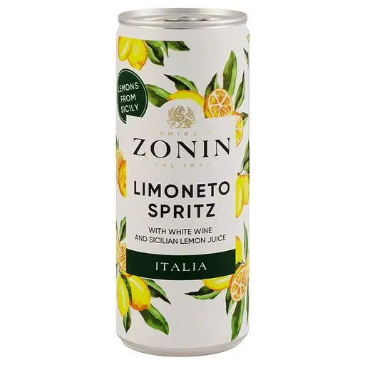 Винный напиток игристый Zonin Limoneto Spritz 6% 0.25 л