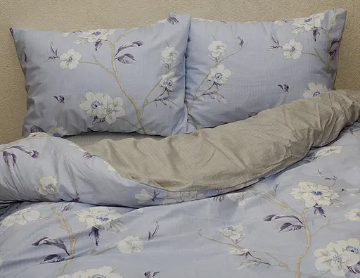 Комплект постільної білизни TAG Tekstil з компаньйоном King Size Лавандовий 000142265 (S358) - фото 2
