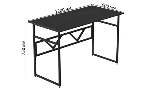 Компьютерный стол Ferrum-decor Райан 75x120x60 черный ДСП Сосна Кембра 16мм (FRD-103685) - фото 4