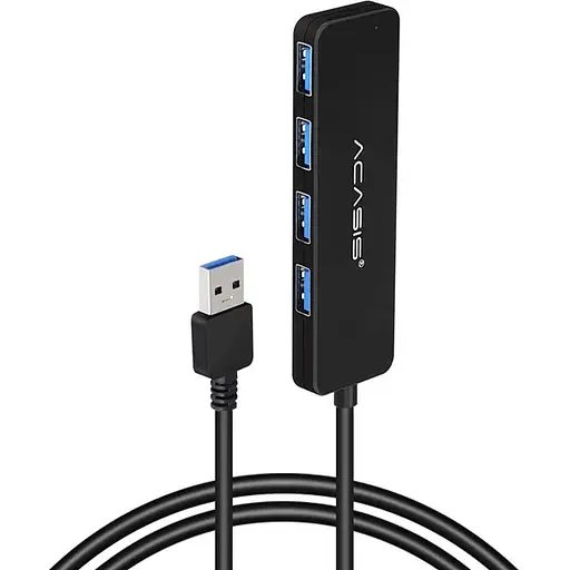 USB hub Acasis AB3-L46 на 4 порти USB 3.0 (Чорний)