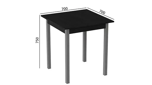 Стіл кухонний Ferrum-decor Дієго 75x70x70 Сірий ДСП Сосна Кембра 16мм (FRD-105708) - фото 3