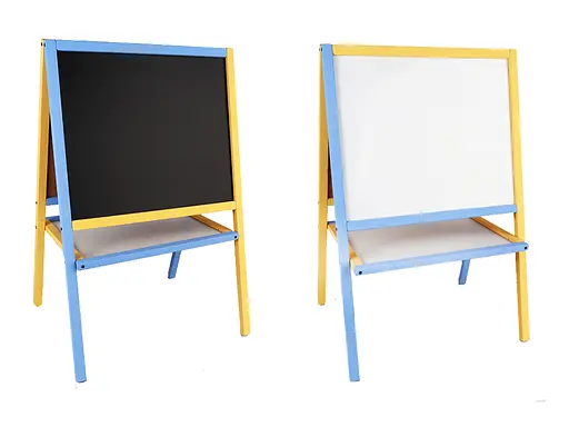 Мольберт двусторонний магнитный, MPKм2, окрашенный желто-голубой