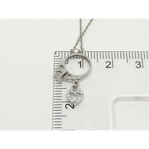 Срібне кольє Золотий квартал з фіанітами. Артикул 317314 45 - фото 4