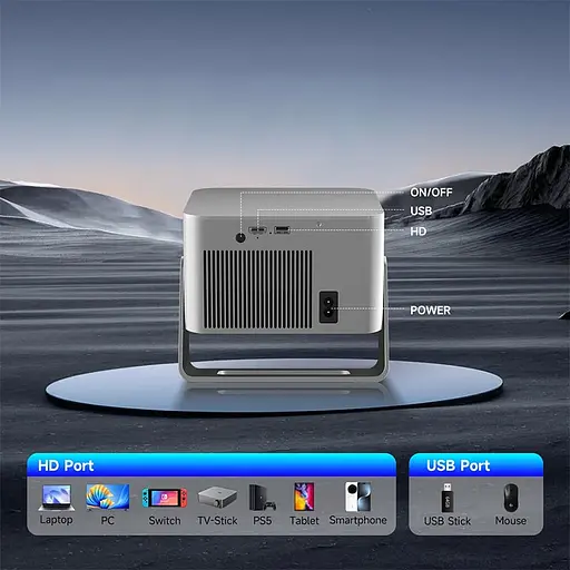 Мультимедійний смарт проектор з автофокусом Magcubic HY350 MAX 1080P 2/16 Гб 600 ANSI Android 14 - фото 4