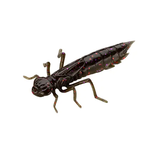Силикон FishUP Dragonfly 1.2" #050 Green Pumpkin Brown/Red & Purple (10 шт/уп)