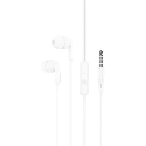 Дротові навушники Hoco M121 Bright universal earphones with microphone, 3.5mm, 1.2m, white