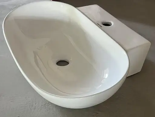 Умивальник підвісний Mixxus Premium Diverse-0201 560x390x125 мм з отвором під змішувач MP6510, Білий - фото 3