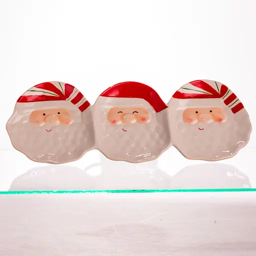 Блюдо сервировочное новогоднее для закусок Yiwu Santa Claus 33.5×12.5 см CR-1-33 - фото 2