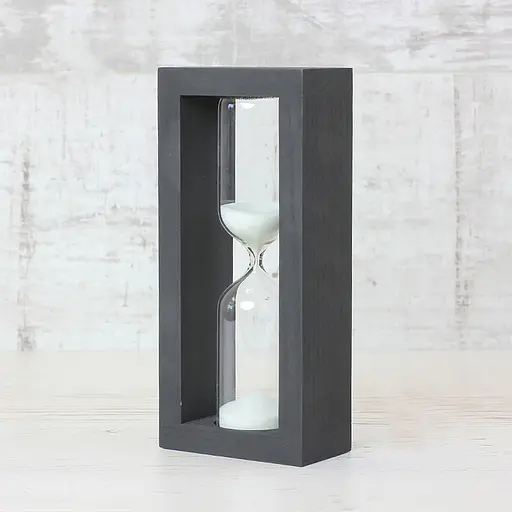 Часы песочные в деревянном корпусе на 15 минут (цвет черный/песок белый), Склоприлад 86724 - фото 2