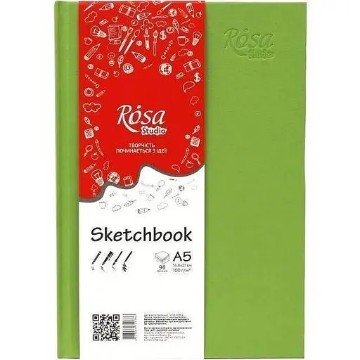 Блокнот A5 Rosa Studio (14.8х21см) 100г/м2 96л фісташковий - фото 1