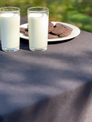 Водовідштовхувальна скатертина Чорний однотон 260х140 см (+ 5 серветок 30х40) - фото 2