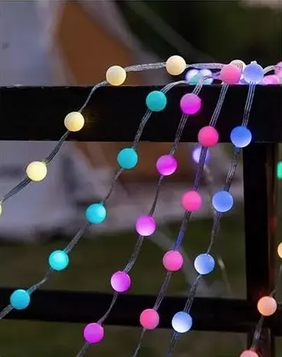 Розумна світлодіодна музична гірлянда 100LED, 10 м, кольорові RGB кульки з USB живленням та дистанційним - фото 5