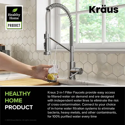 Смеситель для кухни на две воды Kraus Bolden KFF-1610SFS Нержавеющая сталь - фото 9