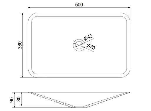 Умивальник Mexen Esper White MEX-23036001, Білий - фото 4