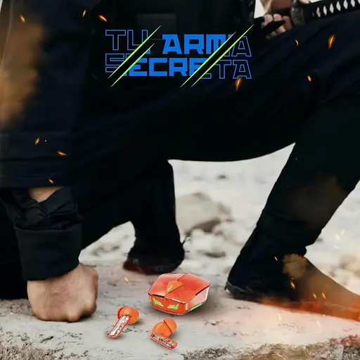 Беспроводные игровые наушники X8 с шумоподавлением оранжевый - фото 8