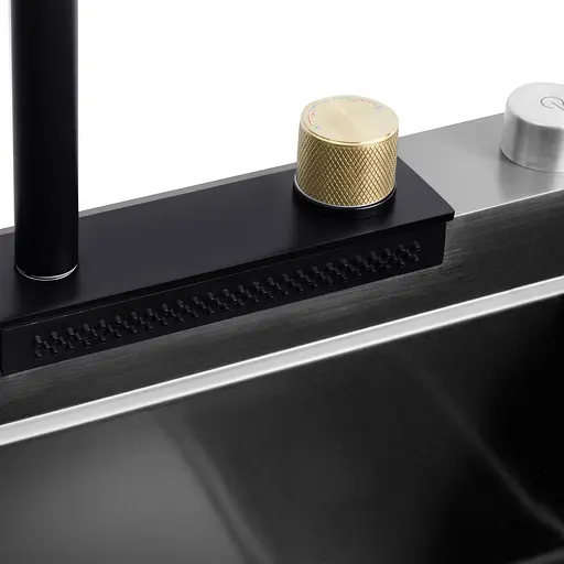 Кухонна мийка Kroner KRP Schwarze - SET7546HM PVD (3.0/0.7 мм) CV032277, Чорний - фото 10