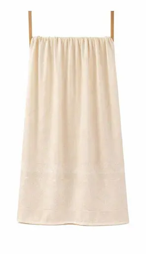 Махровое банное полотенце 90х180 см DT-956-48 мягкое полотенце для сауны и бани Бежевый - фото 1