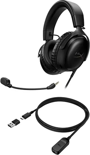 Игровая гарнитура Cloud III, mini-jack/USB-A/USB-C, 1,2 м/1,3 м, черный HyperX teh0013207 - фото 8