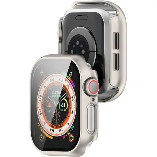 Чохол-накладка DK для Apple Watch 42mm (Series 10) Пластик Soft-Touch Glass Full Cover (starlight) - фото 2