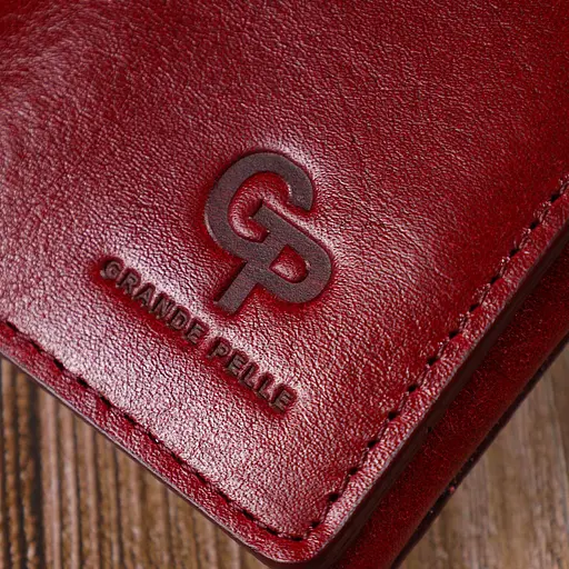 Кожаный женский кошелек Grande Pelle 8х10х1.5 см acs0025869 - фото 8