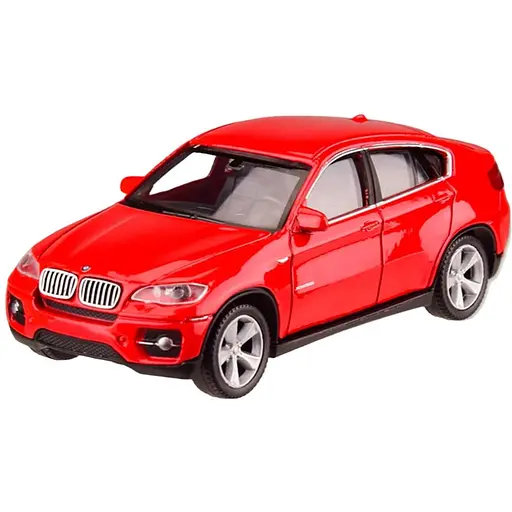 Машина Металлическая Bmw X6 Welly 44016Cw Масштаб 1:43 Красный - фото 1