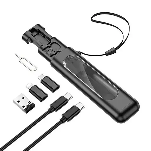 Багатофункціональний комплект Borofone кабель з адаптерами BU36 60W 3 в 1 Lightning / Micro USB / Type-C - фото 6