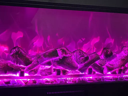 Електричний камін Logos Long 158 1500Вт Bluetooth звук потріскування дров White with black (10080146) - фото 8