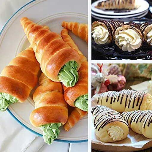 Кондитерские конусы металлические для выпечки трубочек Канноли Ø40х120 мм (10 трубочек), Kitchette Серый 86834 - фото 9