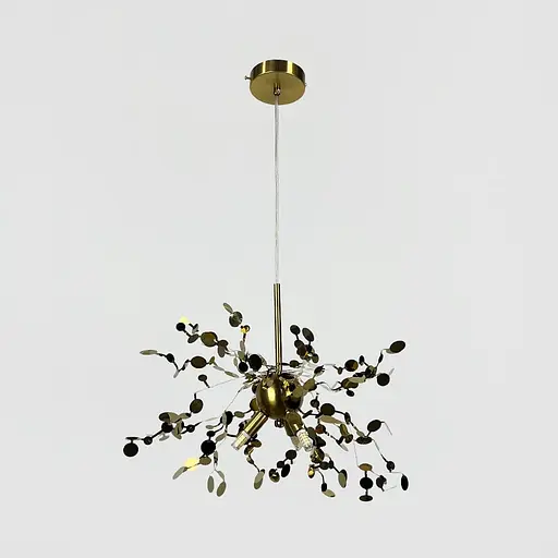 Подвесной латунный светильник из гибких кружочков из металла Ø 40 см | Line F | Ст. 1030-400 AB - фото 2