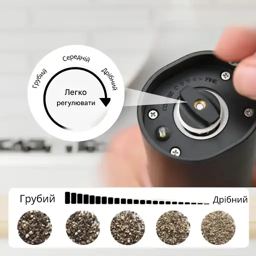 Електричний млинок для спецій Ringel Zira 21 см нержавіюча сталь пластик керамічні леза (RG-5121-01) - фото 6