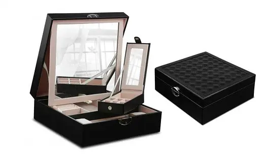 Скринька для прикрас, скриня для біжутерії, органайзер для прикрас Чорний колір - фото 2