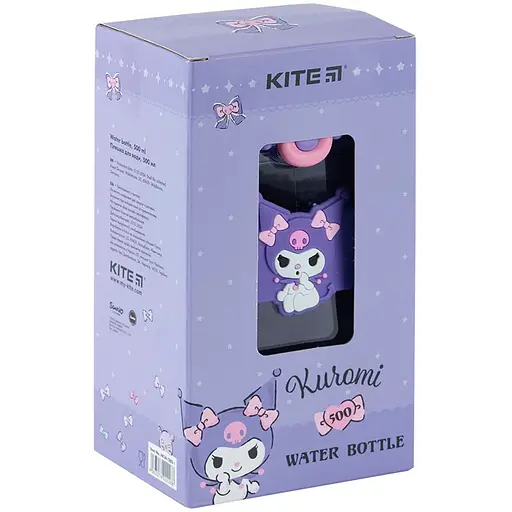 Бутылочка для воды Kite HK-1 Kuromi 500 мл фиолетовая (HK24-1203-1) - фото 7