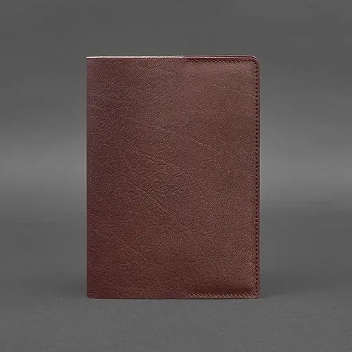 Шкіряна обкладинка для блокнота 6.0 (софт-бук) Бордова Краст - фото 6