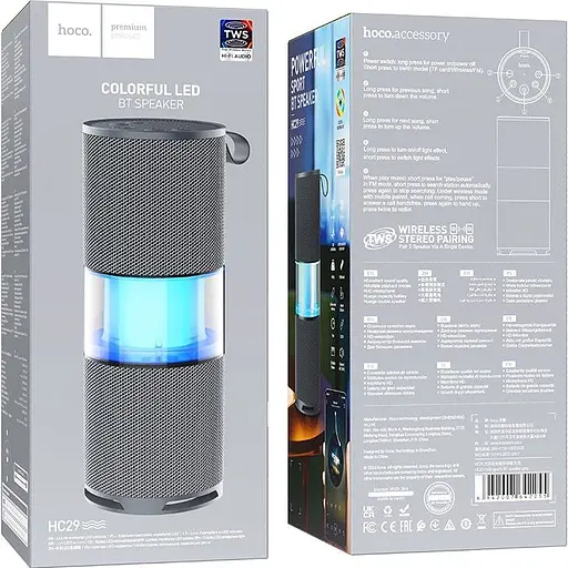 Портативная акустика Hoco HC29 Halo Sports Gray [141995] - фото 2