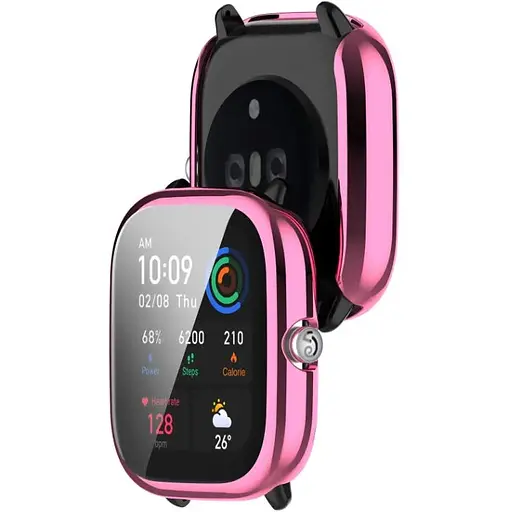 Чохол-накладка DK Silicone Face Case для Xiaomi Amazfit GTS 4 mini (pink rose) - фото 2