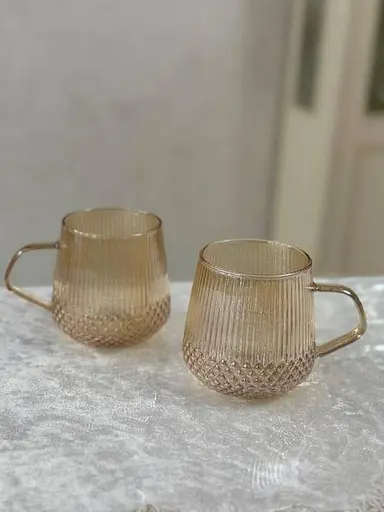Набор чашек Vittora Hola VT-5104-400 2 чашки Золотистый 400 мл - фото 2