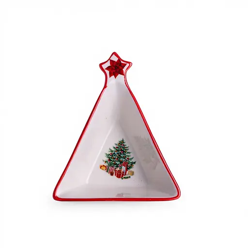 Піала новорічна з порцеляни для новорічного сервірування 15 × 12 × 4 см Yiwu HP-SDHK-15 - фото 2