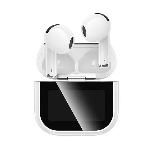 Бездротові навушники Hoco EW82 Sparkle true wireless touch screen BT headset, BT5.4, 30mAh, 300mAh, 4h, white - фото 2